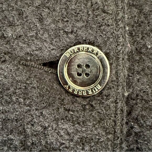 Burberry Jacket Coat Wool Button Black 12 Year/152 CM - Picture 10 of 10